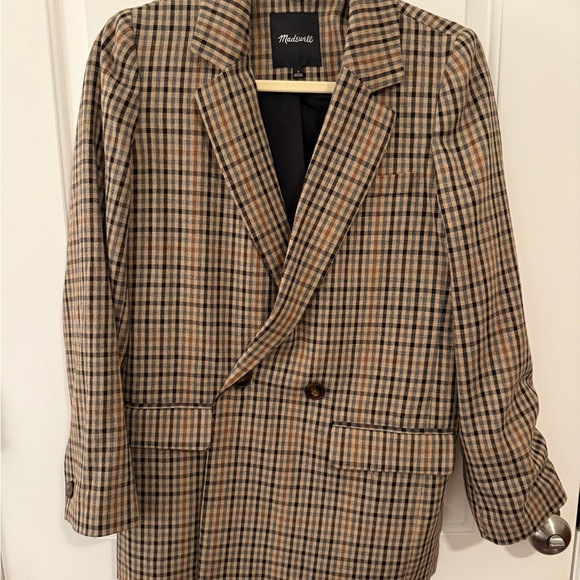 Madewell Jackets & Blazers - Madewell Checkered Jacket in Brown and Black